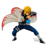 Figura de Namikaze Minato de Naruto Shippuden con capa blanca y motivos rojos