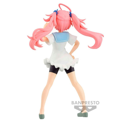 Figura de Milim Nava con vestido blanco y pelo rosa - 3
