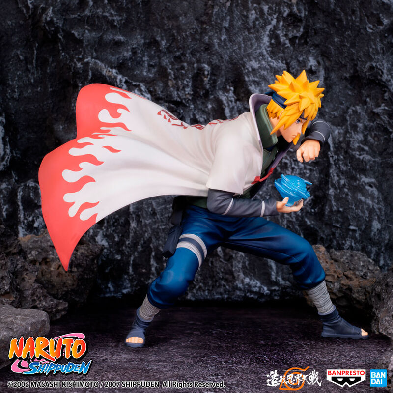 Figura de Namikaze Minato de Naruto Shippuden con capa blanca y motivos rojos - 4