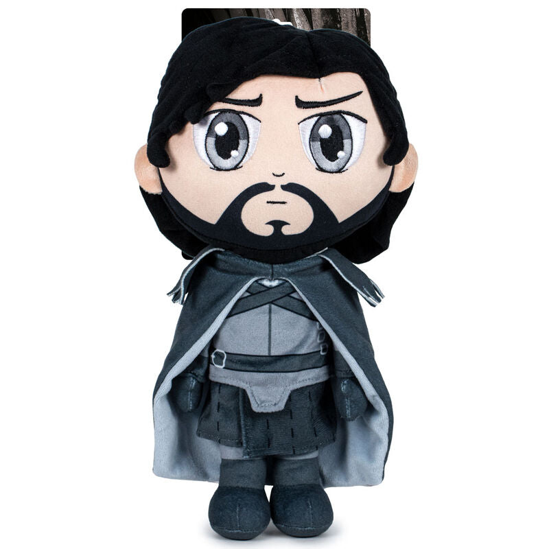 Peluche de Jon Nieve de Juego de Tronos con capa oscura
