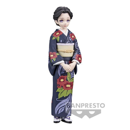 Figura de Tamayo de Demon Slayer con kimono floral azul marino