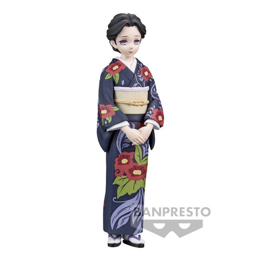 Figura de Tamayo de Demon Slayer con kimono floral azul marino