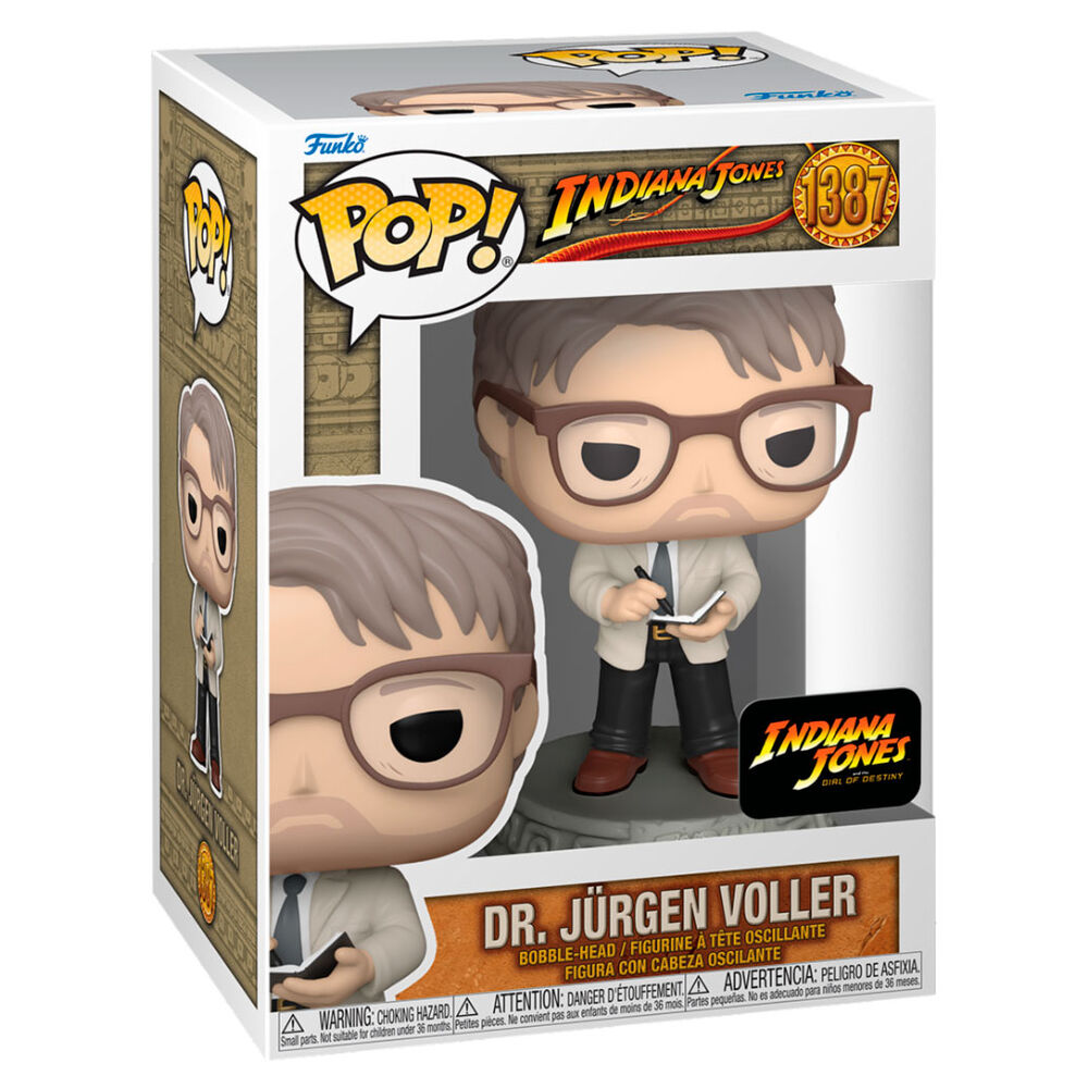 Figura Funko POP! de Dr. Jürgen Voller de Indiana Jones en caja con ventana