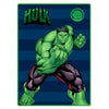 Manta polar de Hulk Marvel con fondo azul a franjas