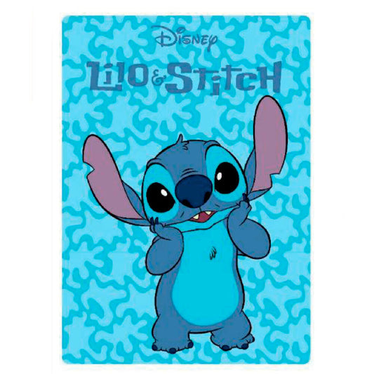 Manta polar azul de Disney con Stitch estampado