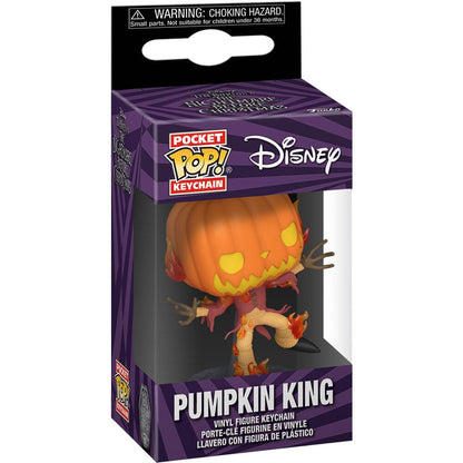 Llavero Pocket POP! Disney de Pumpkin King en su caja