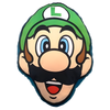 Cojín 3D con el rostro de Luigi de Super Mario Bros