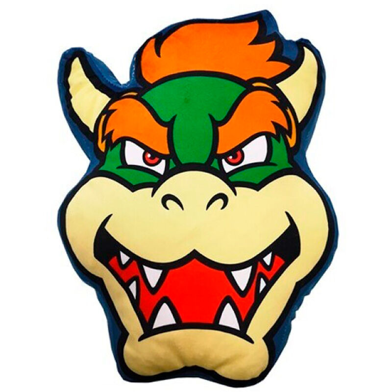 Cojín 3D con el rostro de Bowser de Super Mario Bros