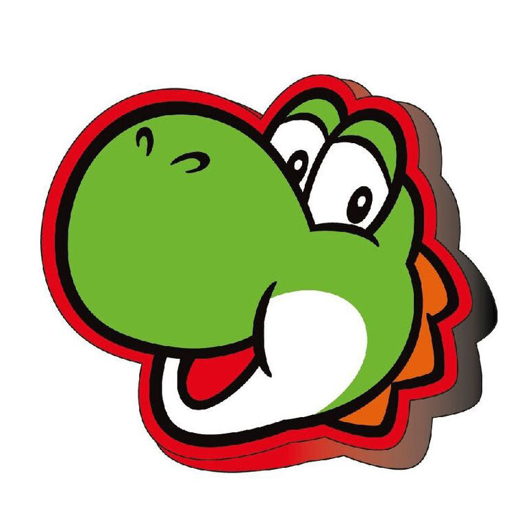 Cojín 3D de Yoshi de Nintendo en color verde