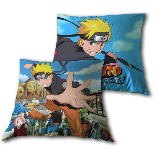 Cojín Naruto Shippuden de microfibra con Naruto en acción