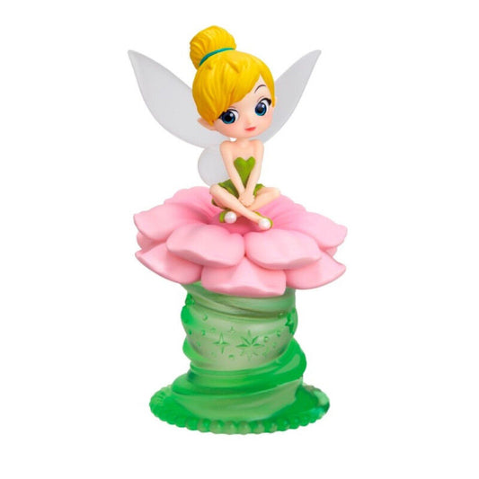 Figura Q Posket de Campanilla Tinker Bell sentada sobre una flor rosa - 7