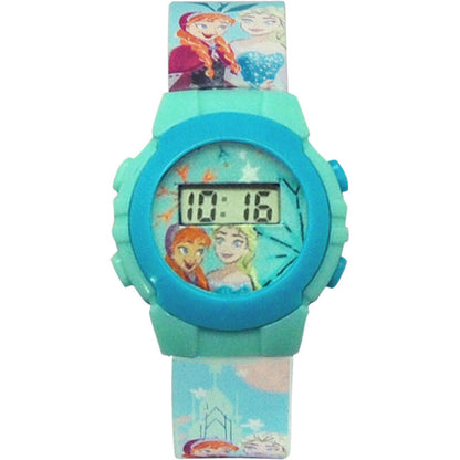 Reloj digital Frozen Disney turquesa con Elsa y Anna - 3