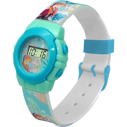 Reloj digital Frozen Disney turquesa con Elsa y Anna - 4