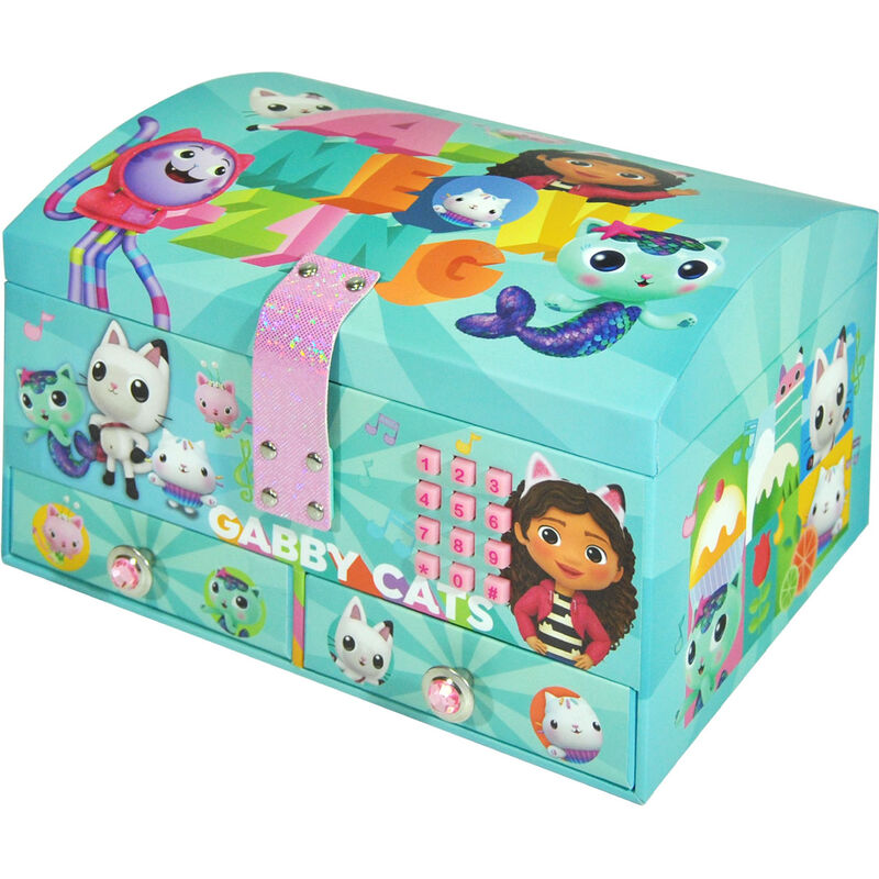 Joyero turquesa de Gabby’s Dollhouse con dos cajones y personajes - 5