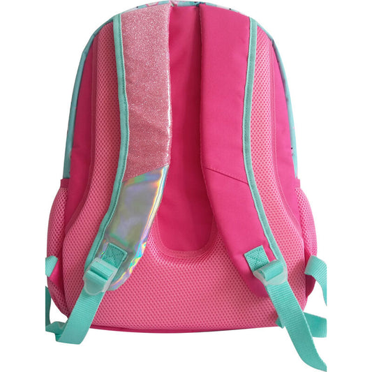 Mochila Gabbys Dollhouse rosa y turquesa con Gabby y su gato - 3