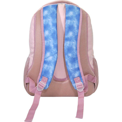 Mochila rosa Disney Stitch y Angel con bolsillo frontal brillante - 3