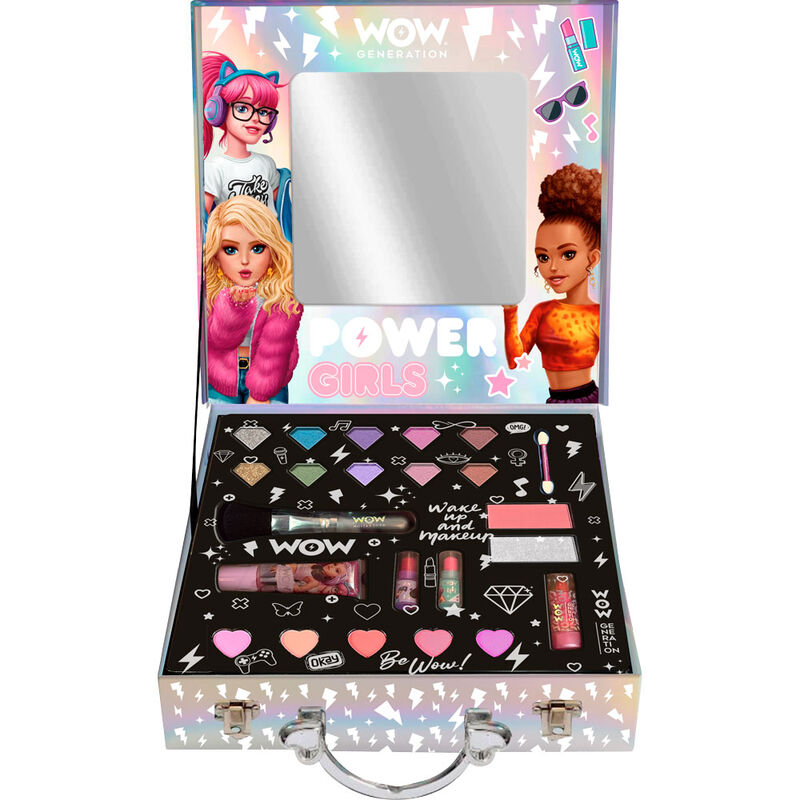 Maletín de maquillaje Wow Generation decorado con espejo y cosméticos
