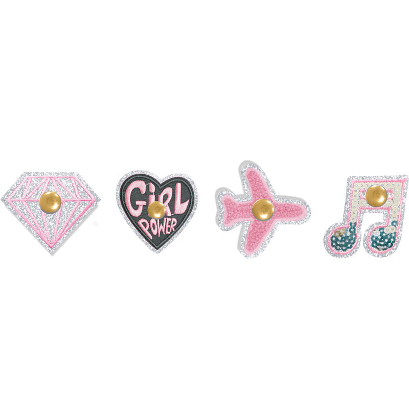 Portatodo rosa WOW Generation con parches decorativos - 2