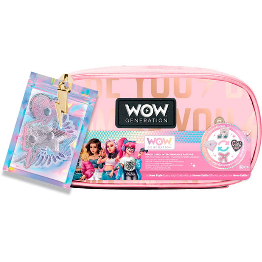 Portatodo rosa WOW Generation con parches decorativos