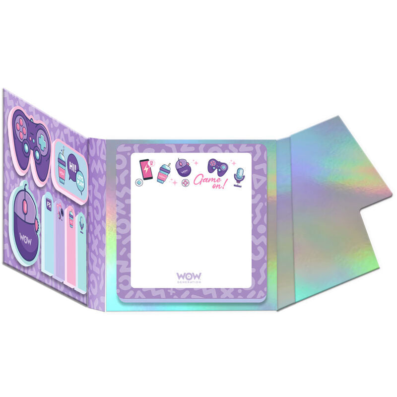 Cuaderno de notas adhesivas WOW GENERATION con diseño pastel e iridiscente - 5
