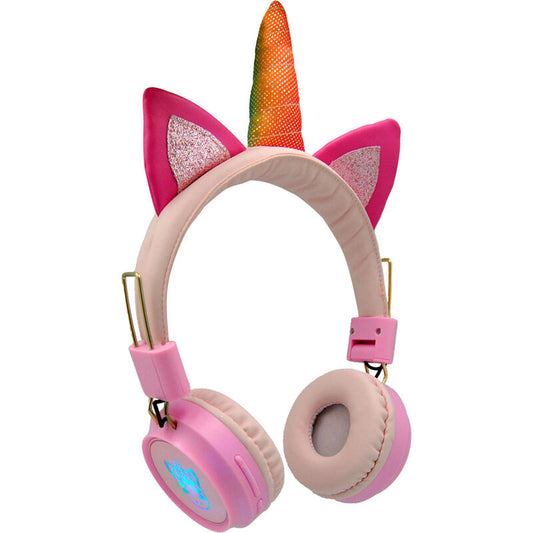 Auriculares Bluetooth rosas con diseño de unicornio Sweet Dreams