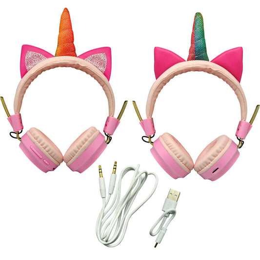 Auriculares Bluetooth rosas con diseño de unicornio Sweet Dreams - 3