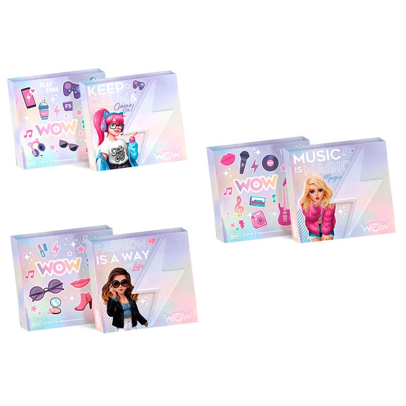 Cuaderno de notas adhesivas WOW GENERATION con diseño pastel e iridiscente