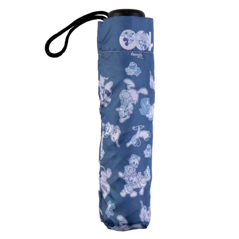 Paraguas manual plegable Disney azul con estampado de personajes
