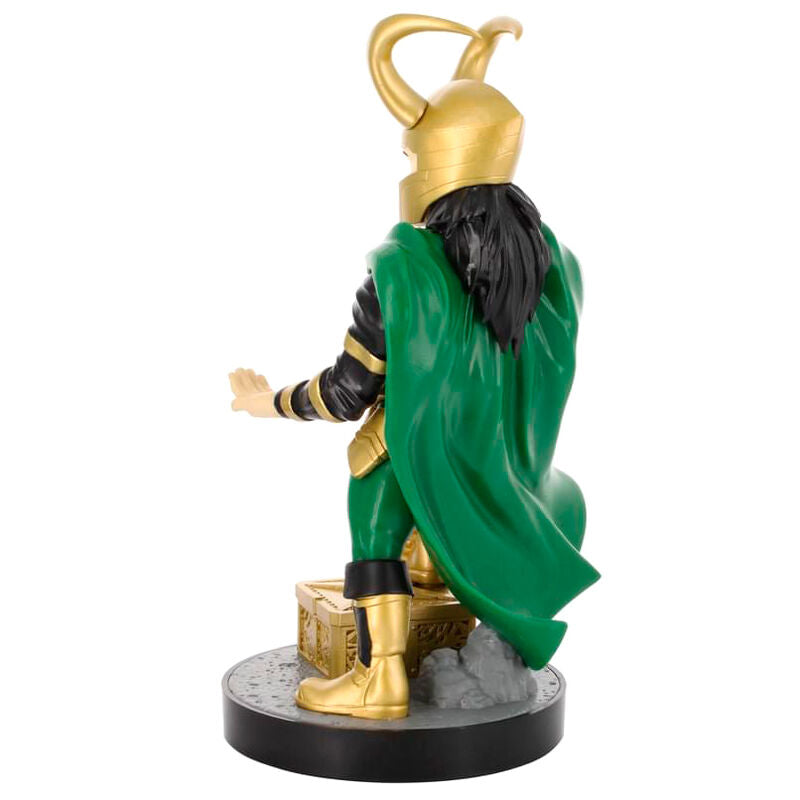 Soporte Cable Guy de Loki Marvel con armadura dorada y capa verde - 2
