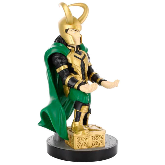 Soporte Cable Guy de Loki Marvel con armadura dorada y capa verde - 4