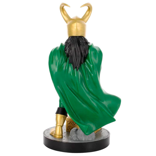 Soporte Cable Guy de Loki Marvel con armadura dorada y capa verde - 5