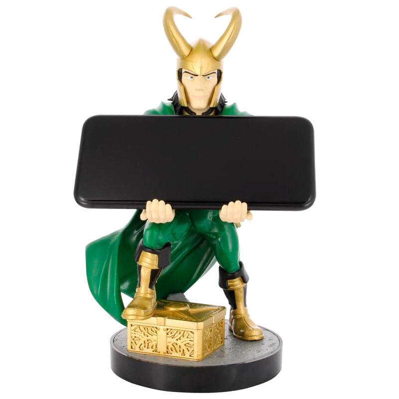 Soporte Cable Guy de Loki Marvel con armadura dorada y capa verde - 9