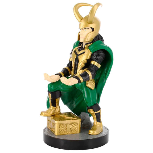 Soporte Cable Guy de Loki Marvel con armadura dorada y capa verde - 10