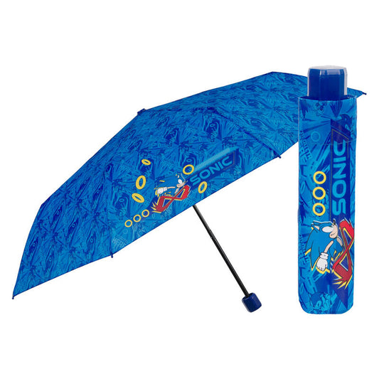 Paraguas plegable azul de Sonic the Hedgehog PERLETTI