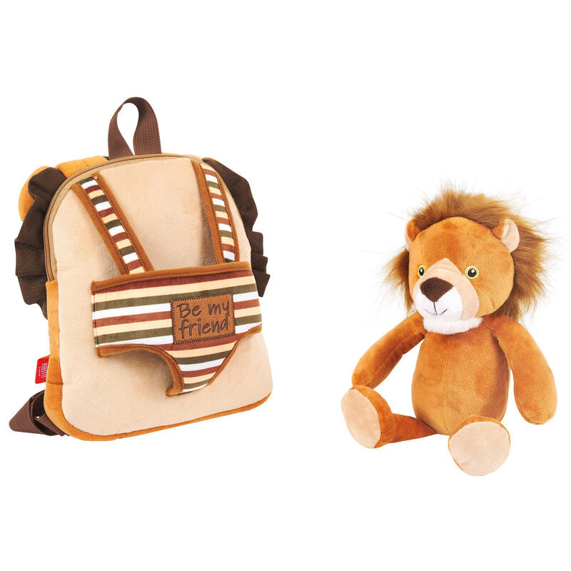 Mochila reversible Perletti con peluche de león Lenny Lion - 3