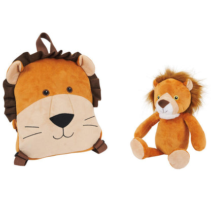 Mochila reversible Perletti con peluche de león Lenny Lion - 4