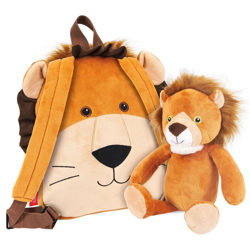 Mochila reversible Perletti con peluche de león Lenny Lion - 5