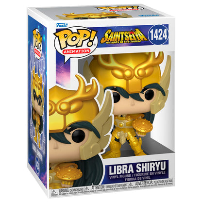 Figura Funko POP! de Libra Shiryu con armadura dorada de Saint Seiya en su caja - 2