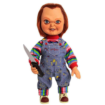 Muñeco Chucky de 38 cm con ropa de los Good Guys y cuchillo