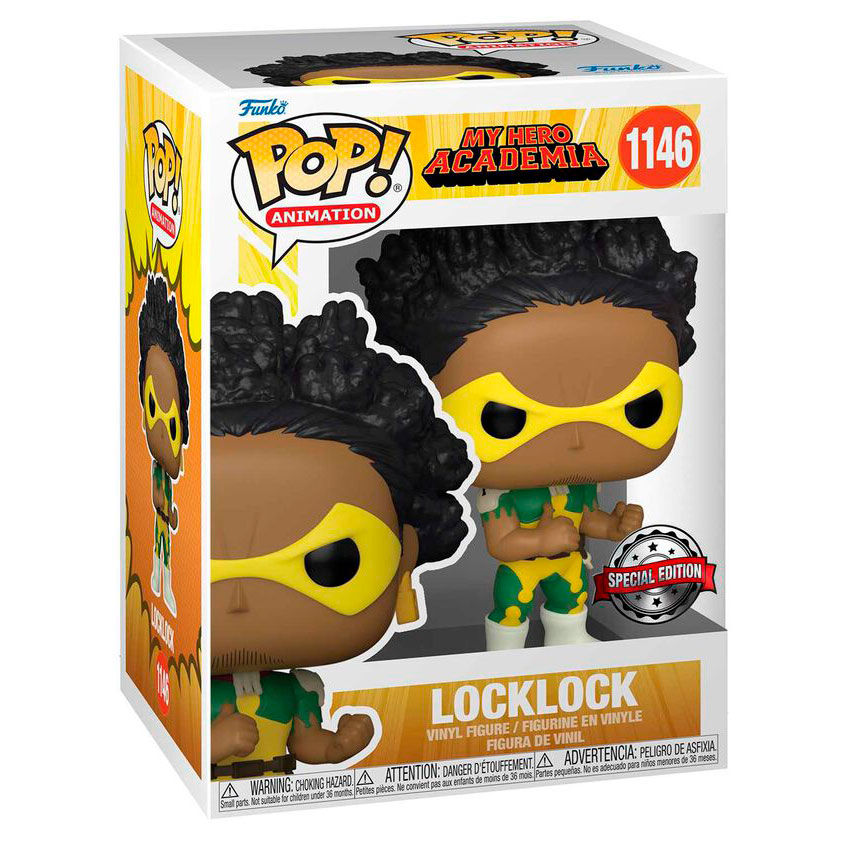 Figura Funko POP! de Locklock con antifaz amarillo y traje verde y amarillo - 2