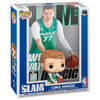 Figura FUNKO POP Cover Slam de Luka Doncic con uniforme de Dallas y balón de baloncesto