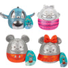 Blíster con cuatro peluches Disney Squishmallows de Stitch, Gato de Cheshire, Mickey y Minnie