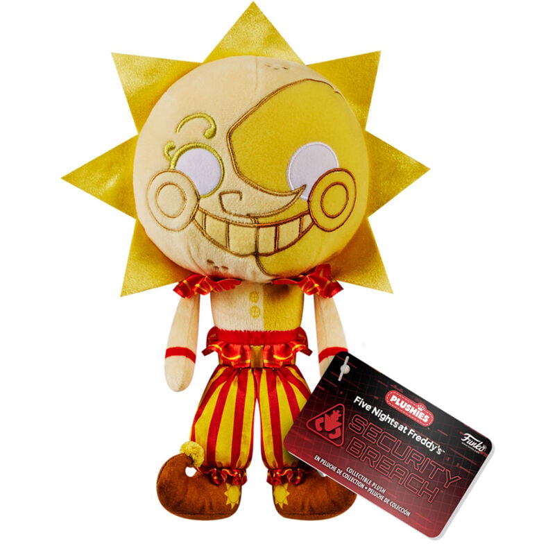 Peluche Funko Sun de Five Nights at Freddy’s con traje rojo y amarillo