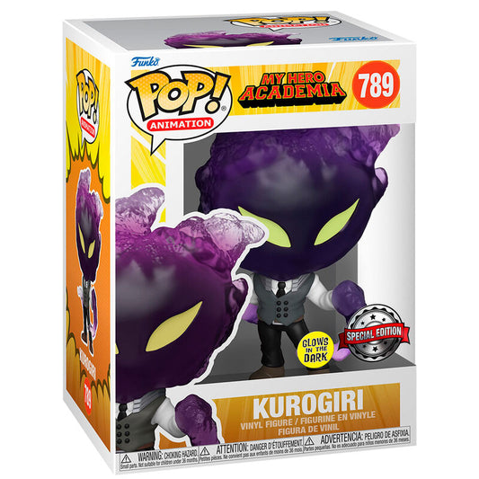Figura FUNKO POP! de Kurogiri con diseño púrpura y vestimenta formal - 2