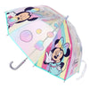Paraguas burbuja transparente de Minnie Disney con estampado colorido