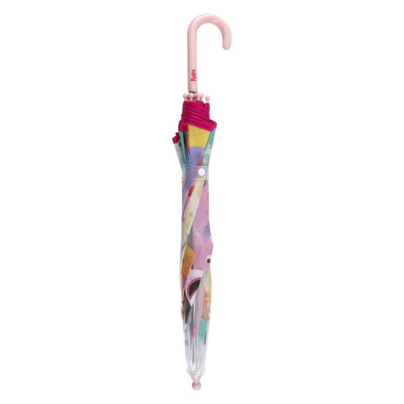 Paraguas burbuja transparente de Peppa Pig con mango rosa - 2