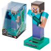 Muñeco solar de Steve de Minecraft con espada sobre base verde