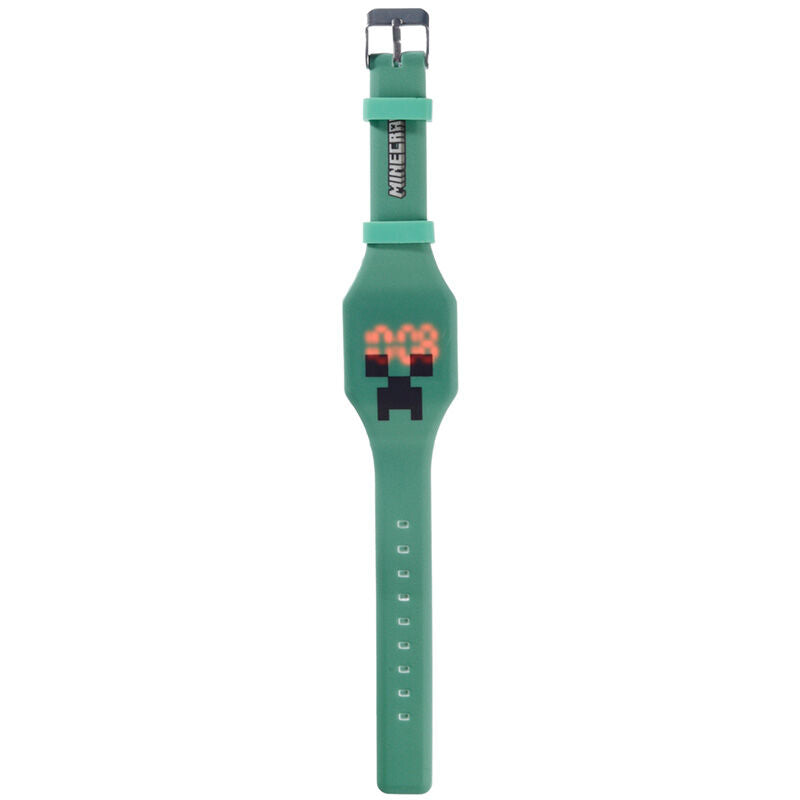 Reloj digital Minecraft con pantalla táctil y diseño pixelado - 3