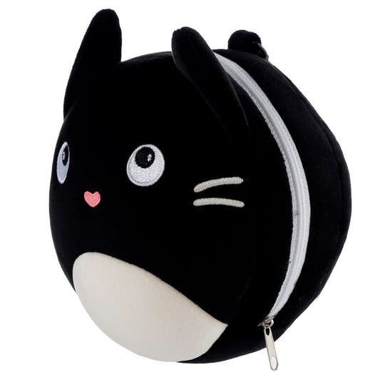 Almohada de viaje de gato negro con antifaz Relaxeazzz - 2
