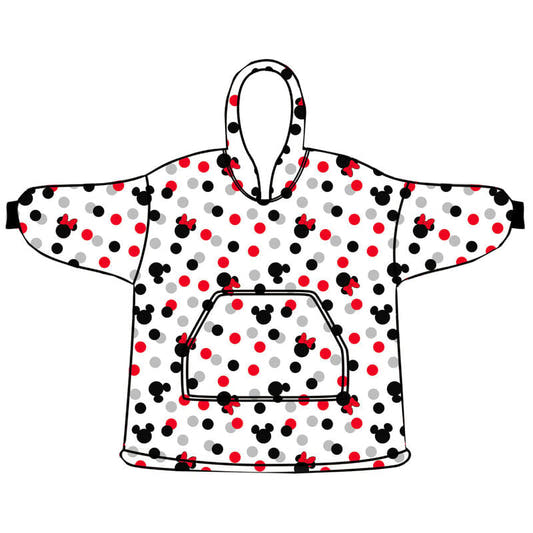Bata sudadera oversize de Minnie Disney con capucha y estampado de lunares